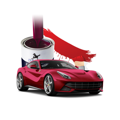Red Automotive Base Coat Paint Resistant To Mold And Mildew Growth