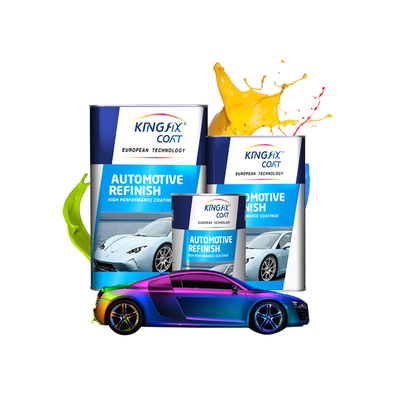 Bright Yellow Automotive Base Coat Paint Fast Dry Time